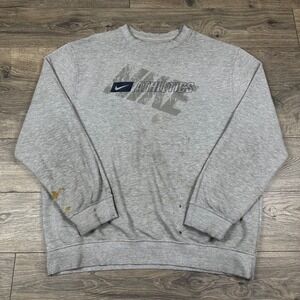 Vintage Nike Sweatshirt Adult‎ Large Gray Logo Crewneck Pullover